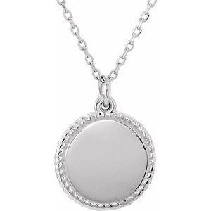 Sterling Silver Round 16-18" Rope Necklace -86470:114:P-ST-WBC
