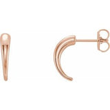 14K Rose J-Hoop Earrings -86611:602:P-ST-WBC