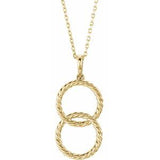 14K Yellow Interlocking Circle 16-18" Necklace-86610:601:P-ST-WBC