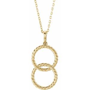 14K Yellow Interlocking Circle 16-18" Necklace-86610:601:P-ST-WBC