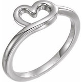 14K White Heart Youth Ring -51743:101:P-ST-WBC