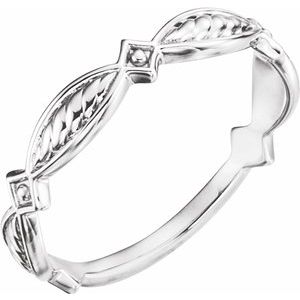 Sterling Silver Stackable Ring-51637:105:P-ST-WBC