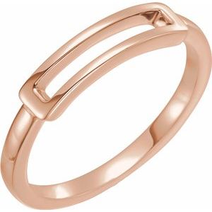 14K Rose Open Bar Ring-51742:103:P-ST-WBC