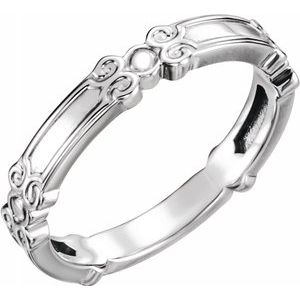 Sterling Silver Stackable Ring-51650:105:P-ST-WBC