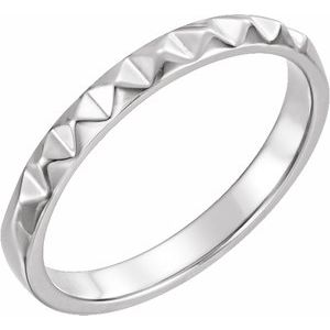 Sterling Silver Stackable Pyramid Ring-51664:105:P-ST-WBC