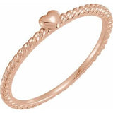 14K Rose Heart Rope Ring-652400:60002:P-ST-WBC