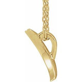 14K Yellow Crescent 16-18" Necklace -86607:601:P-ST-WBC