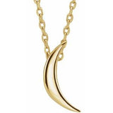 14K Yellow Crescent 16-18" Necklace -86607:601:P-ST-WBC