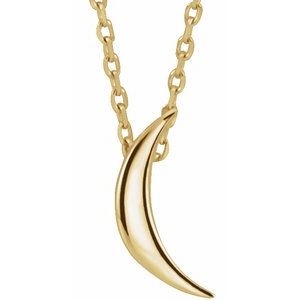 14K Yellow Crescent 16-18" Necklace -86607:601:P-ST-WBC