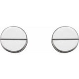 Platinum Geometric Earrings-86608:603:P-ST-WBC