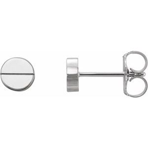 Platinum Geometric Earrings-86608:603:P-ST-WBC