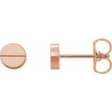 14K Rose Geometric Earrings-86608:602:P-ST-WBC