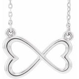 14K Yellow Infinity-Inspired Heart 16-18" Necklace-86631:601:P-ST-WBC