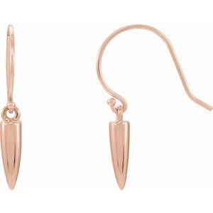 14K Rose Geometric Dangle Earrings-86636:602:P-ST-WBC