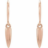 14K Rose Geometric Dangle Earrings-86636:602:P-ST-WBC