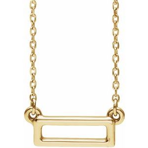 14K Yellow Rectangle Bar 16-18" Necklace-86617:601:P-ST-WBC