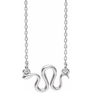 14K White Snake 16-18" Necklace-86613:600:P-ST-WBC