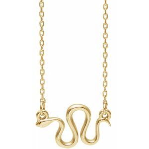 14K Yellow Snake 16-18" Necklace-86613:601:P-ST-WBC