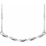 Sterling Silver Twisted Ribbon Bar 16-18" Necklace-86645:604:P-ST-WBC