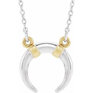 14K White/Yellow Crescent 18" Necklace-86632:604:P-ST-WBC