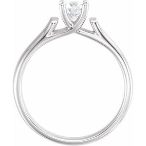 Set 5 mm Round Forever One‚Ñ¢ Created Moissanite Solitaire Engagement Ring  -64609:60013:P-ST-WBC