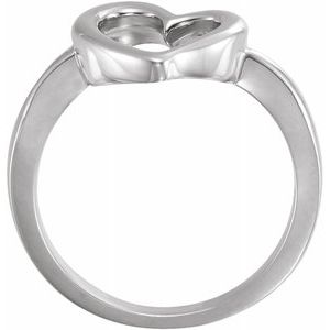 Sterling Silver Heart Ring-50698:307101:P-ST-WBC