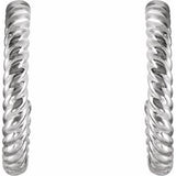 Sterling Silver 12 mm Rope Hoop Earrings-86111:60001:P-ST-WBC