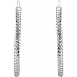 Sterling Silver 21 mm Rope Hoop Earrings-86111:60003:P-ST-WBC