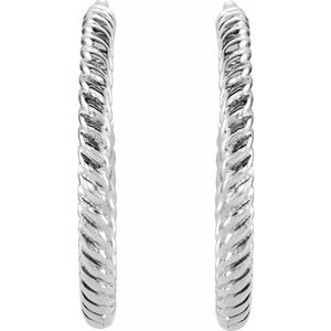 Sterling Silver 17 mm Rope Hoop Earrings-86111:60002:P-ST-WBC