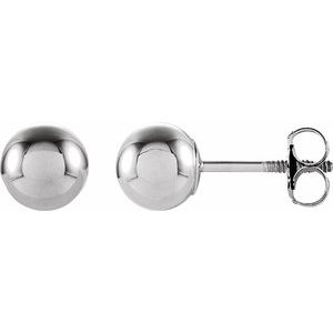 14K White 5 mm Ball Stud Earrings-23932:60015:P-ST-WBC