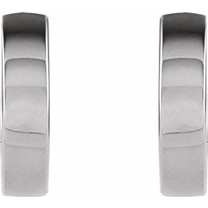 14K White 10.2x2.7 mm Hinged Earring  -21635:10025:P-ST-WBC