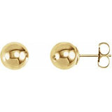 14K Yellow 7 mm Ball Earrings-20865:1015:P-ST-WBC