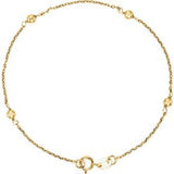 14K Yellow Youth Station 6" Bracelet-19773:60002:P-ST-WBC