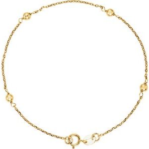 14K Yellow Youth Station 6" Bracelet-19773:60002:P-ST-WBC