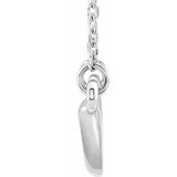 Sterling Silver Horn 16-18" Necklace-86666:105:P-ST-WBC