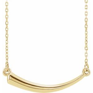 14K Yellow Horn 16-18" Necklace-86666:102:P-ST-WBC