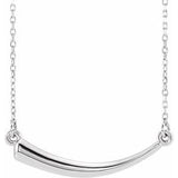 14K White Horn 16-18" Necklace-86666:101:P-ST-WBC