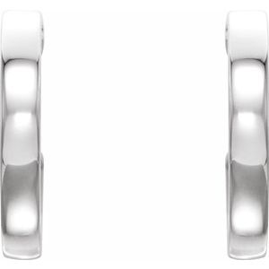 Platinum 16x2.6 mm Vintage-Inspired Hoop Earrings-86650:605:P-ST-WBC