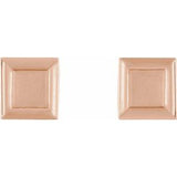 14K Rose Square Petite Earrings -86659:602:P-ST-WBC