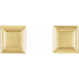 14K Yellow Square Petite Earrings -86659:601:P-ST-WBC