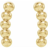 14K Yellow 8.3x1.9 mm Curved Beaded Earrings-86646:601:P-ST-WBC