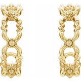 14K Yellow Quatrefoil Hoop Earrings -86644:601:P-ST-WBC