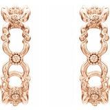 14K Rose Quatrefoil Hoop Earrings -86644:602:P-ST-WBC