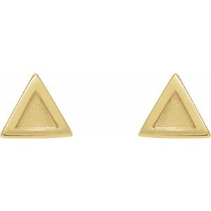 14K Yellow Petite Triangle Earrings  -86658:601:P-ST-WBC