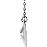 Sterling Silver Pyramid 16-18" Necklace  -86671:604:P-ST-WBC