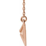 14K Rose Pyramid 16-18" Necklace  -86671:602:P-ST-WBC