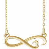 14K Yellow Infinity-Inspired Heart 16-18" Necklace-86673:601:P-ST-WBC