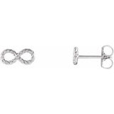 Sterling Silver Infinity-Inspired Rope Earrings -86682:604:P-ST-WBC