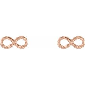 14K Rose Infinity-Inspired Rope Earrings -86682:602:P-ST-WBC