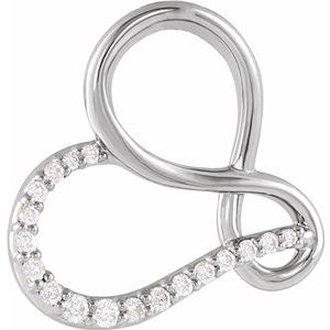 Platinum .07 CTW Diamond Infinity-Inspired Heart Pendant -86676:603:P-ST-WBC